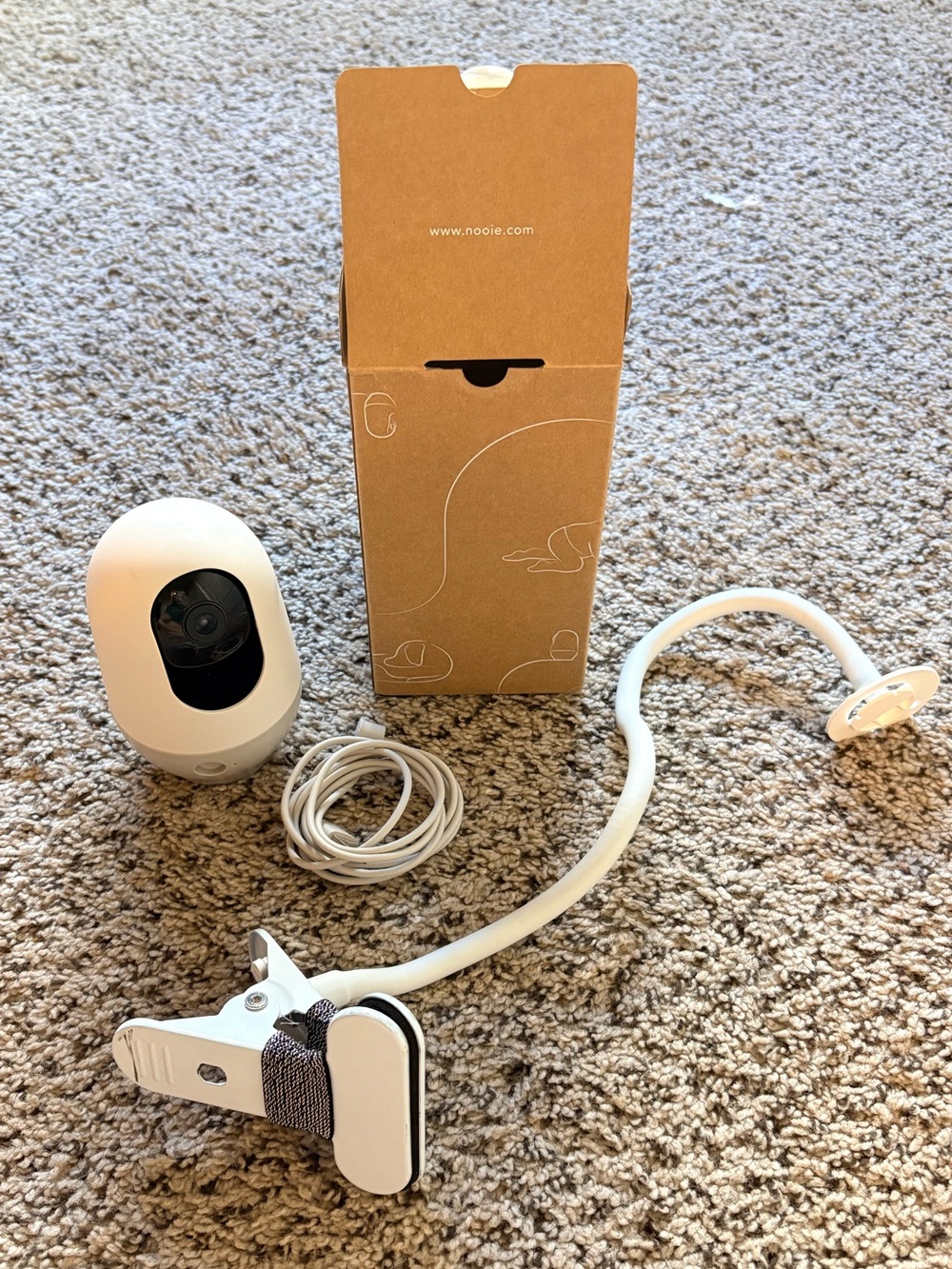 Nooie Cam 360 Baby Camera (White) - Indoor Security & Live View